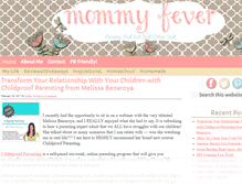 Tablet Screenshot of mommyfever.com